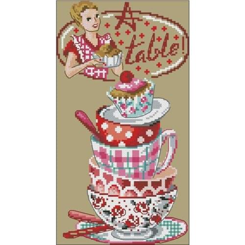 Moms dessert patterns Counted Cross Stitch 11CT 14CT DIY Chinese Cross Stitch Kits Embroidery Needlework Sets home decor