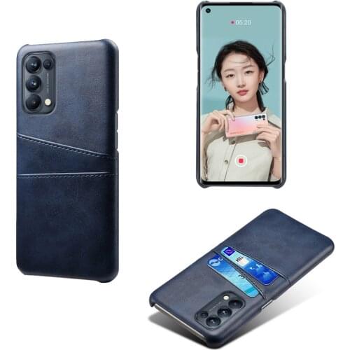For OPPO Reno 5 Pro 5G Case Credit Card Vintage PU Leather Phone Wallet Cover with Card Slots for OPPO Find X3 Lite NEO Case