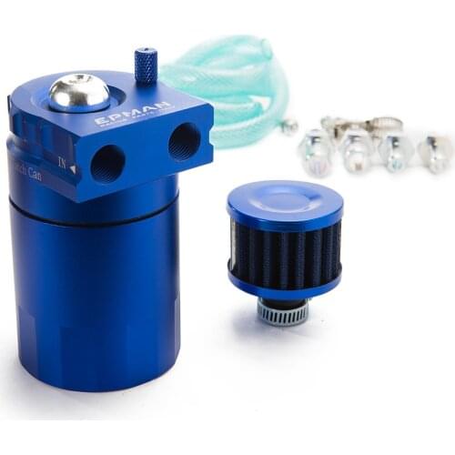 Baffled Aluminum Oil Catch Can Reservoir Tank / Oil Tank With Filter Universal EP-JYH08-AF