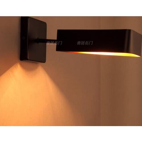 Retro Iron Wall Lamp Bedside Lamp Bedroom Living Room Wall Lamp Europe Aisle Lighting Fixtures Stairs Wall Sconce