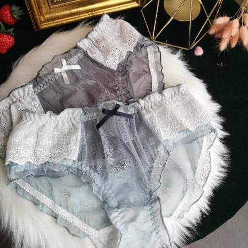 Womens Lace Panties Fashion Underpants Sexy Panties Mid Waist Seamless Female Underwear Girls Briefs Ladies Lingerie For Sex