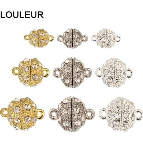 10pcs/lot Crystal Strong Magnetic Clasps For Necklace Bracelet Buckle Hook Clasps End Clasps Connectors For Jewelry Making