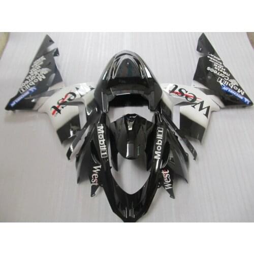 100% new fairings bodywork for Kawasaki ZX10R 2004 2005 NINJA Fairing kit ZX 10R 04 05 white black West bodykits YV26