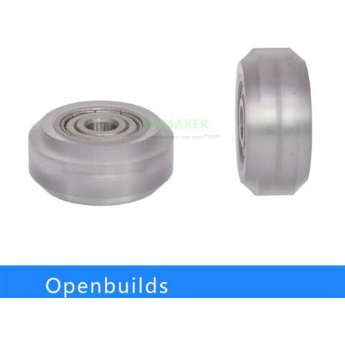 2pcs Transparent Openbuilds D-type POW pulley wheel with 625zz double bearing for for V-slot linear 3d printer Parts fast ship