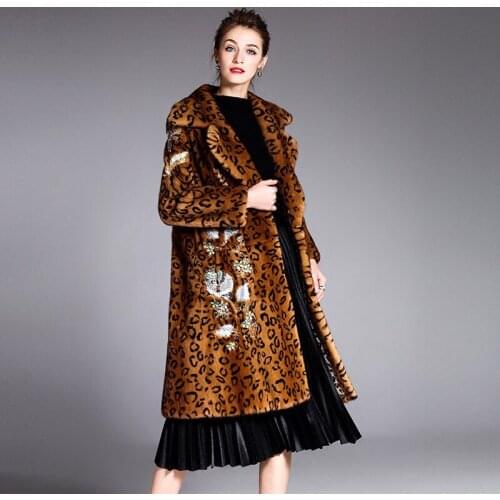2021 Brand luxury women natural import mink fur jacket long style with sashes elegant lady high quality Imported thick fur coat