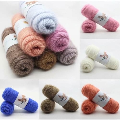 75g Squirrel Cashmere Yarn Colorful Faux Mohair Yarn Fashion Crochet Yarn Middle Tick Knitting Skeins for DIY Winter Hat Scarf