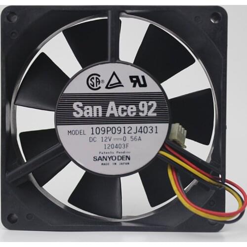 Original 9025 9 cm chassis power fan 12V 0.56A 109P0912J4031