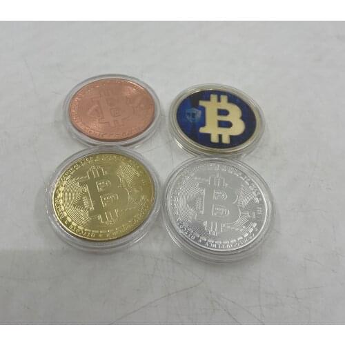 Different Types Gold Or Silver Color Bitcoin BTC Crypto Digital Money Souvenir Collection Coins