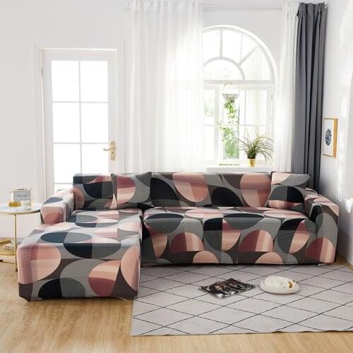 Geometric Elastic Sofa Covers for Living Room Adjustable Sofas Chaise Covers Lounge Sectional Couch Corner Sofa Slipcovers