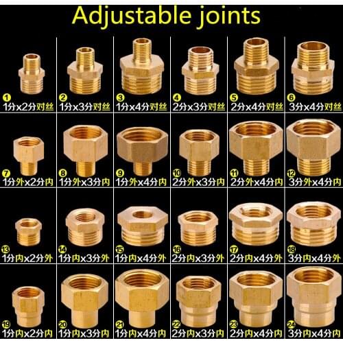 1/8 inch 1/4 inch 3/8 inch 1/2 inch male threaded brass fitting hex nipple connector BSP Male Thread Connector Quick Adapter
