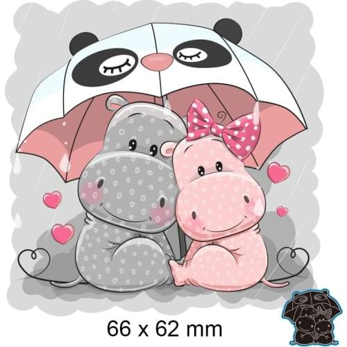 Metal Cutting Dies Cows New Scrapbook Paper Decoration Template Embossing DIY Paper Card Craft 66*62mm