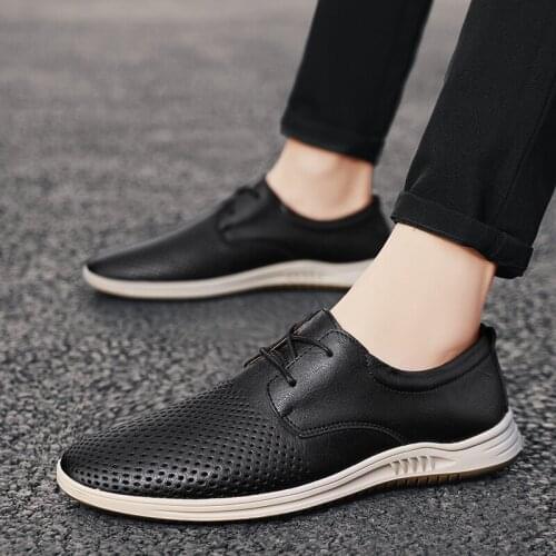Mens Formal Genuine Leather Shoes Formal Business Comfortable Work Soft summer Leather For Men Men Formal Wedding Office Oxford