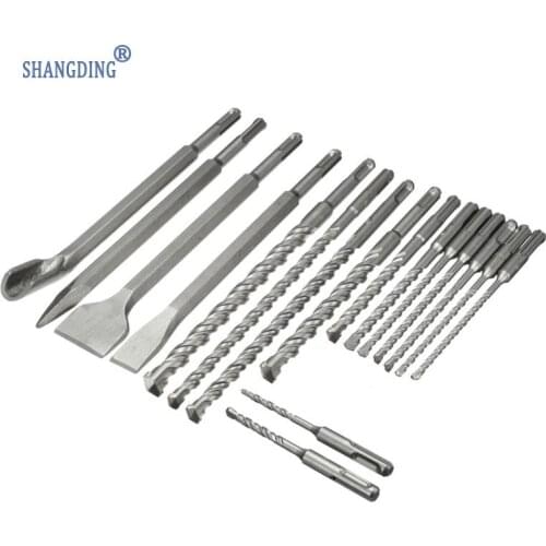 Wholesale Price 17Pcs/set Drill Bits& Chisel SDS Plus Rotary Hammer Bits Set Fit For Bosch Hilti Plus Wholesale Price
