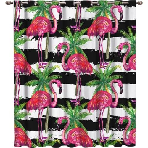 Nordic Flamingo Room Curtains Large Window Window Curtains Dark Window Blinds Decor Outdoor Bedroom Kitchen Kids Window Treat