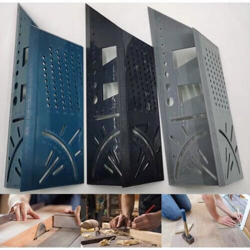 Wood Working Ruler Multifunctional Angle Ruler 3D Mitre Angle Measuring Gauge Square Size Marking Gauging Carpenter Tool