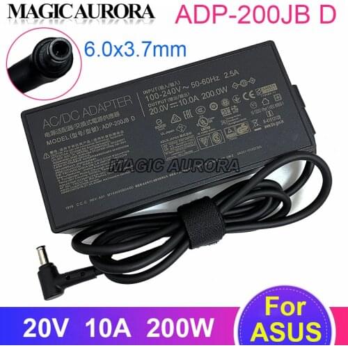 Original For ASUS 20V 10A AC Adapter Charger ADP-200JB D for ASUS TUF DASH F15 FX516PR FA506QR ROG ZEPHYRUS G15 GA503QM-HQ121R