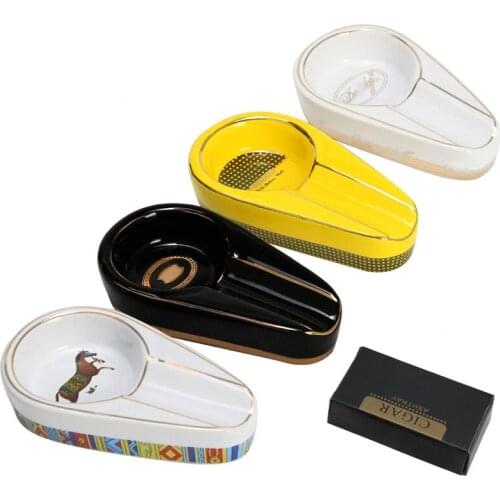 Mini Portable CIGAR ASHTRAY Creative Personality Fashion Ceramic Portable Home Office Decoration Special