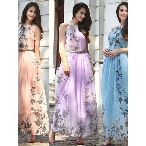 PSQXMY Summer Chiffon Dresses