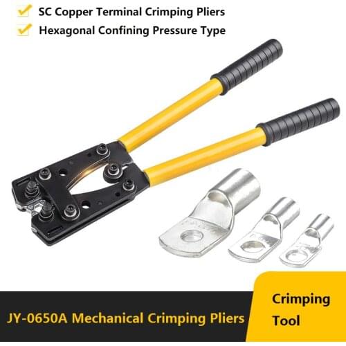 JY-0650A Cold Crimping Terminal Crimping Copper Aluminum Bare Terminal Mechanical Force Crimping Pliers Manual Crimping Pliers