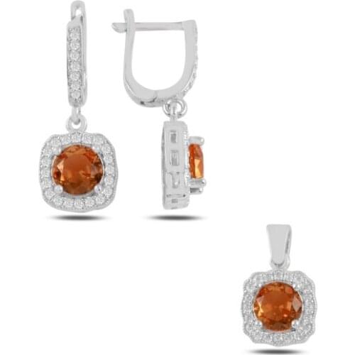925 Sterling silver rhodium plated earring and pendant with zultanite zircon stone nice gift idea for her wedding jewelry 2021