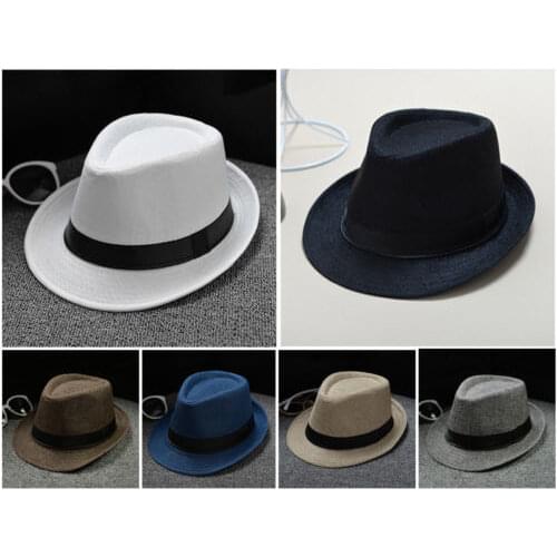 Unisex Hat Panama Straw Fe Trilby Cap Foldable Travel Brim Wide Mens Ladies Fe Cowboy Summer Hats