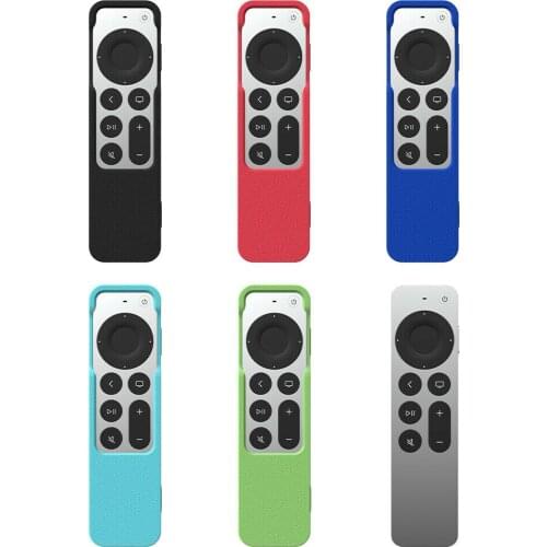 Silicone Remote Protective Shell For Apple TV 4K Siri Remote 2021 Anti-Slip Shockproof Soft Case Cover Remote Protective Case