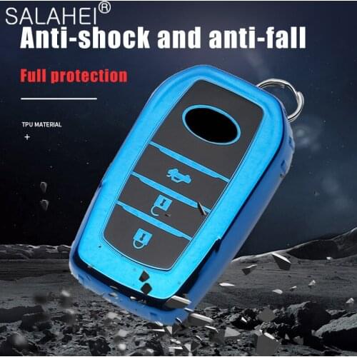 TPU Car Key Cases Cover Shell For Toyota Chr Rav4 Auris Avensis Prius Aygo Camry Corolla Land Cruiser 200 Prado Crown Accessorie