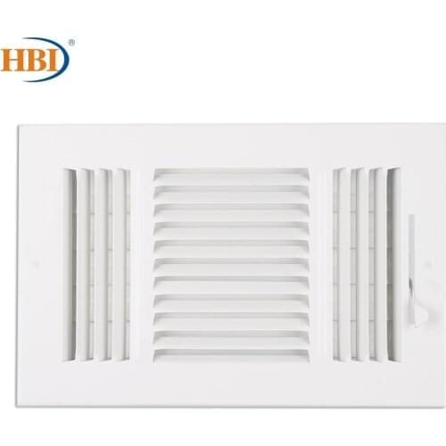 HBI 3Way W10" x H6" Straight-Blade Ventilation Grille Air Outlet Valve Air Supply Register Air Vent Cover Steel Ceiling/Sidewall