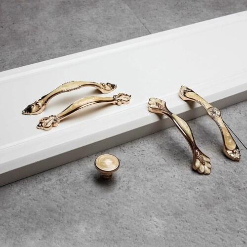 Amber Yellow European Cabinet Handles Aluminum Alloy Door Kitchen Knobs Cabinet Pulls Drawer Knobs Wardrobe handle