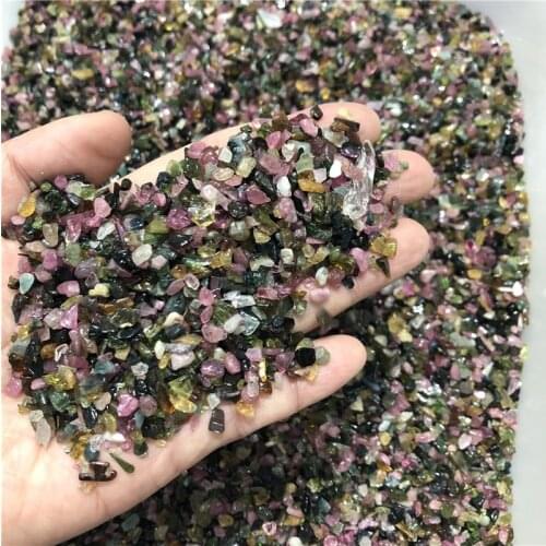 100g Wholesale Highly Polished Natural Colorful Tourmaline Tumbled Stones Crystal Tourmaline Gravels