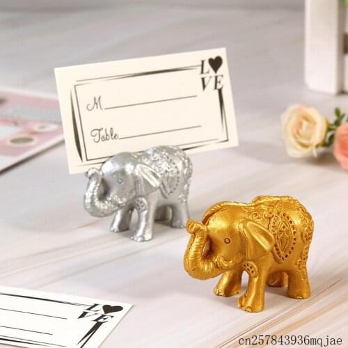100pcs Lucky Elephant Place Card Holder Name Card Holders for Wedding Table Decoration Party Favors