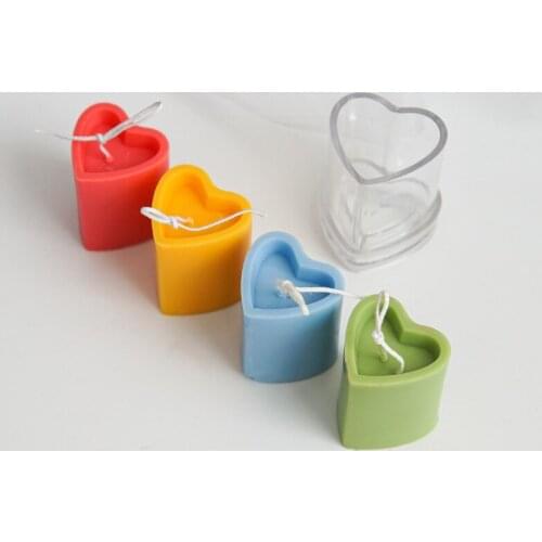 3D Heart-shaped Candle Mold Acrylic Molds DIY Handmade Aromatherapy Soap Making Mold Handcraft Ornaments Making Tool Soap Mold