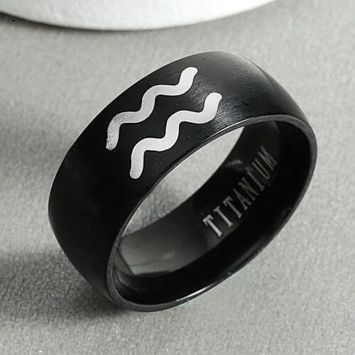 8mm Attack on Titan Black sliver Stainless Steel Ring Wings Of Liberty Flag Finger Rings For Men Women Jewelry Anime Fans