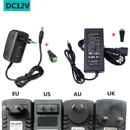 12V Power Supply Adapter 1A 2A 3A 4A 5A 6A 8A 10A LED driver AC 110V 220V 240V to DC12V Lighting Transformer for LED Strip Light