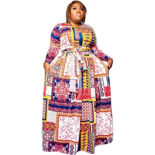 African Dress For Women Fashion Dashiki Print dresses 2021 New Arrival Robe Elegant African Party Dress Plus Size L-4XL