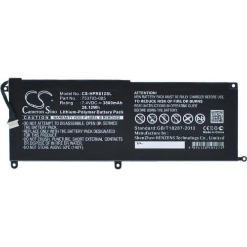 Cameron Sino 3800mAh battery for HP Pro x2 612 G1 753329-1C1 753703-005 775691-001 HSTNN-IB6E HSTNN-UB6E KK04XL Tablet Battery