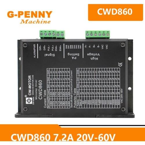 Free Shipping! NEMA23 NEMA34 CNC Stepper Motor Driver 2-phase micro -step stepping motor driver 7.2A high current low noise