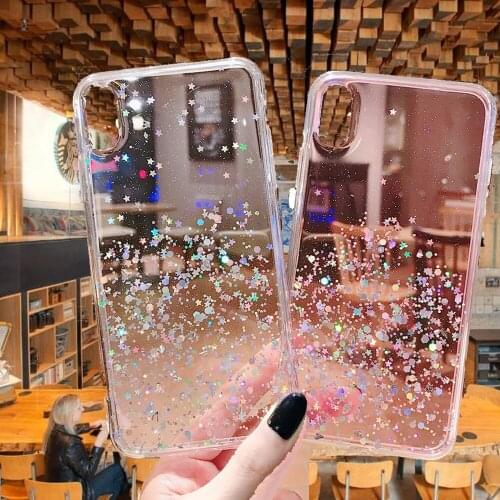 Case For Samsung A32 A31 A30 A10 A11 A12 Case Glitter A50 A51 A71 A52 A72 A21S A82 A22 A01 Core S8 S9 A6 A8 Plus Silicon Cover