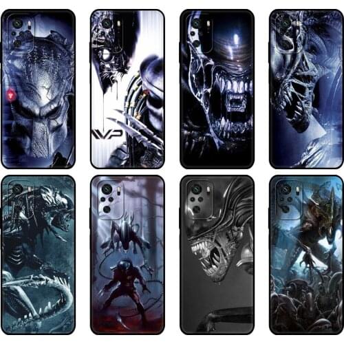Black tpu Case For Xiaomi Redmi 9T Case Redmi Note 9T Note 10 Pro Case Alien vs Predator