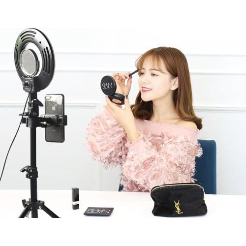 CY 8inch 24W 120PCS LED Ring Light 5500K Camera Photo Studio Phone Video Photography Dimmable Ring Lamp With Tripod stand