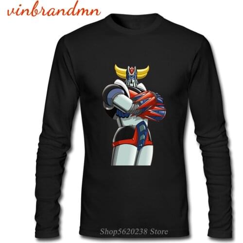 Mazinger Z Printed Long Sleeve T Shirts Funny Japanese Anime UFO Robot Goldrake Graphic Men T-shirts Harajuku Streetwear Tshirt