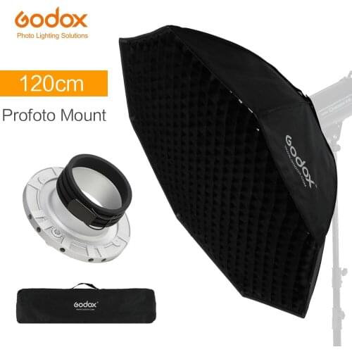 Godox Pro 120cm 47" Studio Octagon Honeycomb Grid Softbox Reflector Softbox with Profoto Mount for Studio Strobe Flash Light