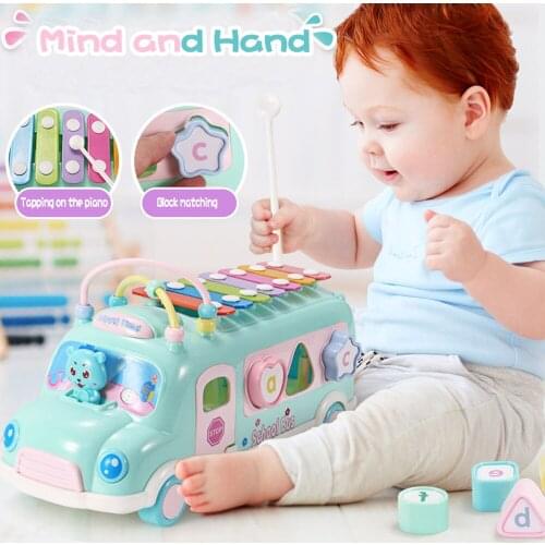 Baby Toys 0 12 13 24 Months Learning Musical Instrument Toys for Toddlers School Bus Baby Boy Toys Christmas present