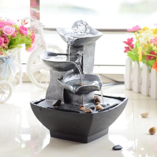 Creative Small Ornaments Home Gardening Decoration Rockery Water Fountain Crafts Gifts Desktop Decorations
