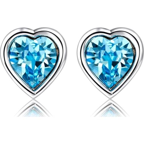 925 sterling silver earrings fashion sparkle with Austrian crystals, becoming the first choice for womens engagement in 2021