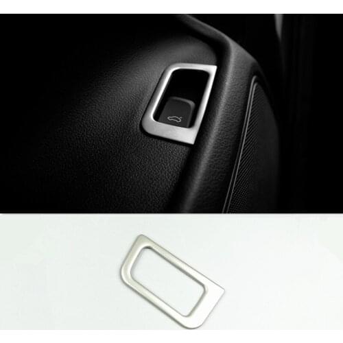 CNORICARC Rear Trunk Switch Button Frame Cover Trim Stainless Steel Strip Sticker For Audi A6 C7 2012-17 Car Styling Accessories
