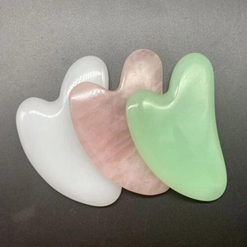 Natural Jade Stone Guasha Board Body SPA Relax Scraping Massager Tools Body Skin Massage Stress Pain Relief Skin Scraper