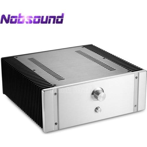 Nobsound Silver Aluminum Chassis Tube Amplifier Case Audio Enclosure DIY