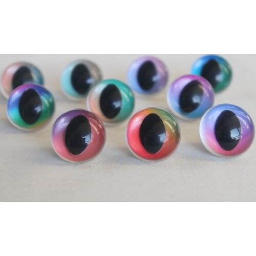 NEW CANDY EYES 10pcs 12mm 13 14 15 18 25mm plastic clear safety toy cat eyes +hand washer--color -size option--C10