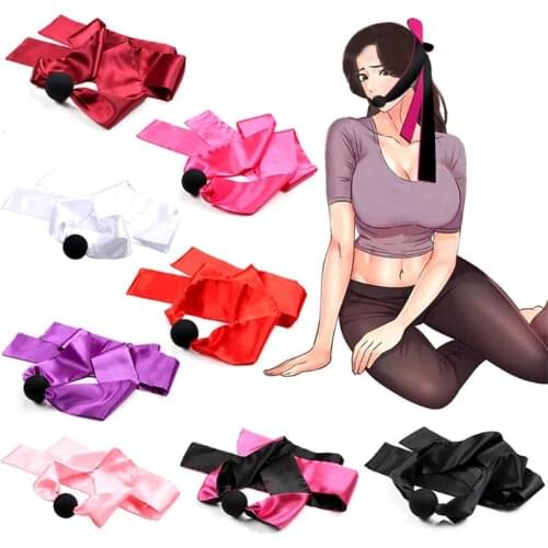 Solid Silicone Mouth Plug Detachable Mouth Ball Eyemask Role Playing Props Fun Gifts BDSM Bondage Toys For Womens Mens